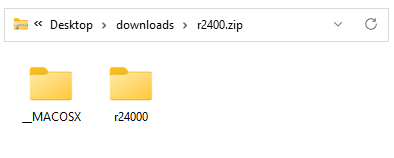 Contents of r2400.zip in File Explorer