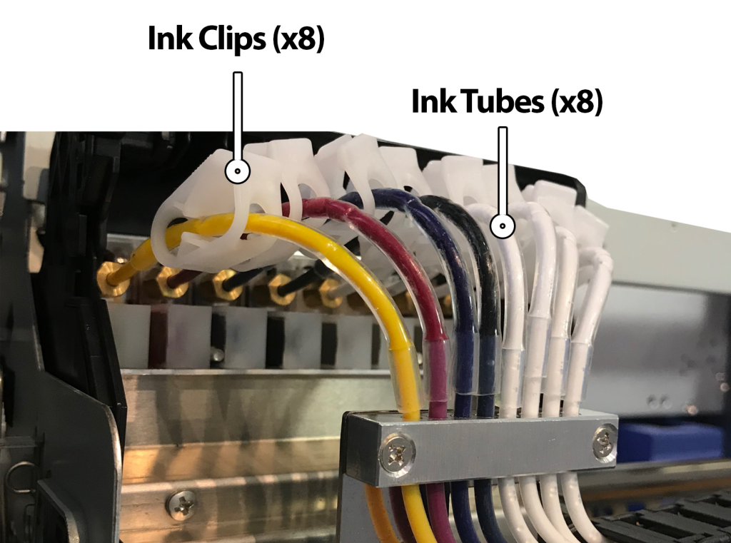 Ink clips and ink tubes