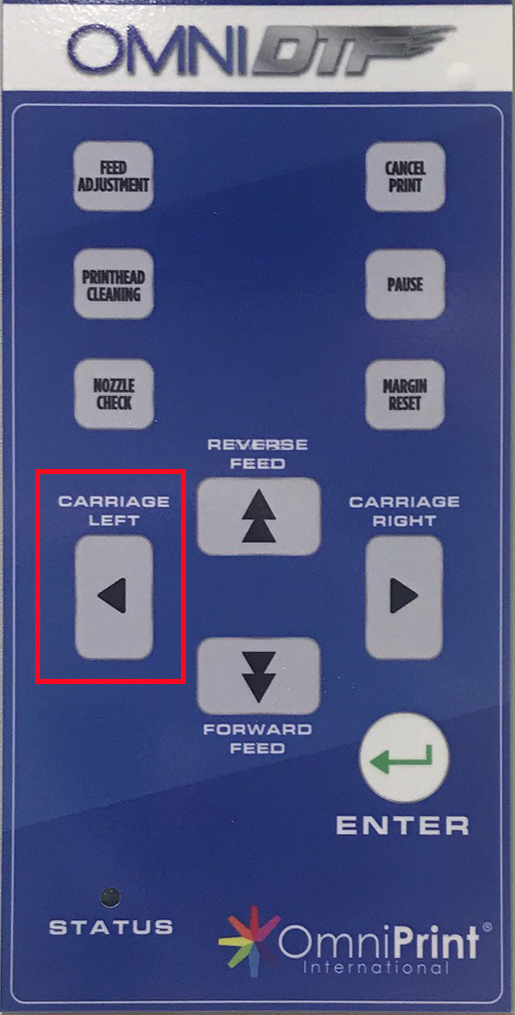 Carriage Left button