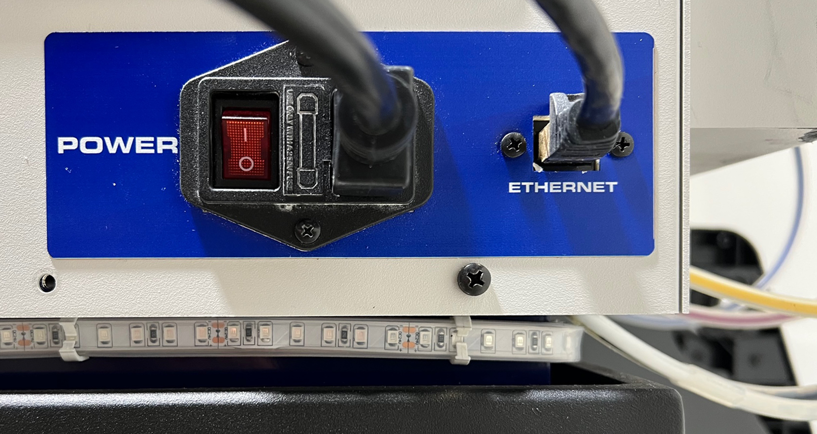 Power and Ethernet ports