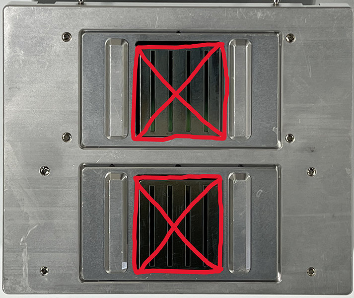 Printhead nozzle plate faces (don't clean manually)