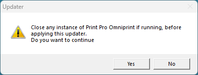 Prompt to shut down Print Pro (DirectRIP).