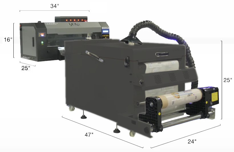 DTF Mini system dimensions