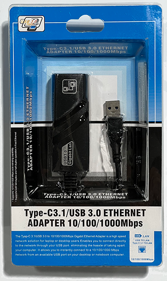 USB-A to Ethernet adapter