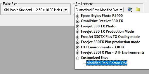 New Environment and Group in the Environments dropdown list