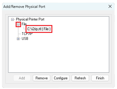 Add/Remove Physical Port verification
